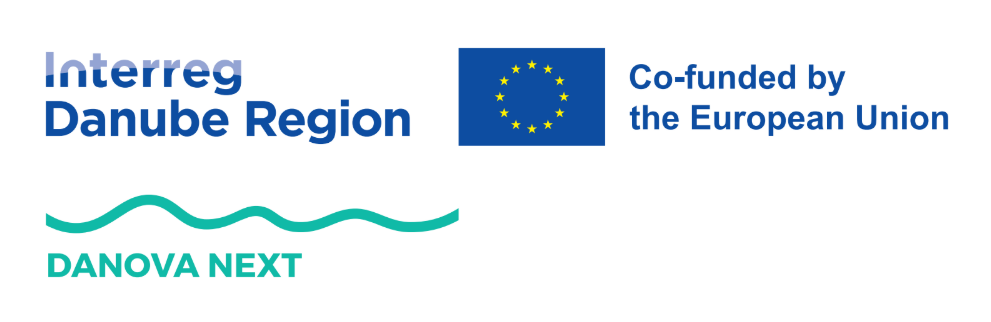 Official DANOVA NEXT project logo: Interreg Danube Region, co-funded by the European Union